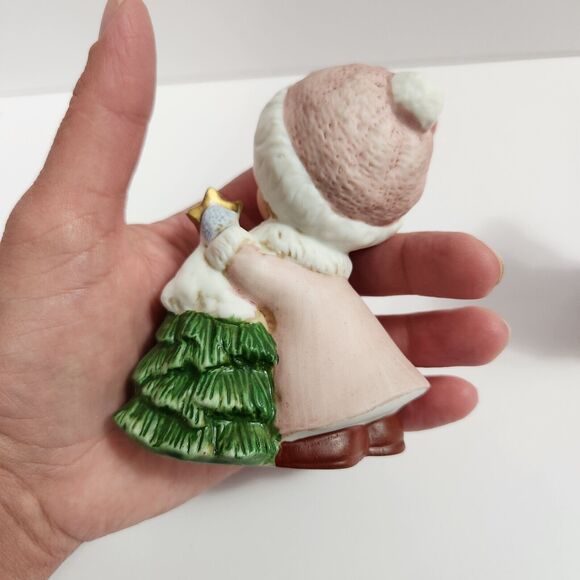 Vintage Homco Christmas 5556 Porcelain Christmas Children Boy & Girl Figurines - Picture 8 of 12